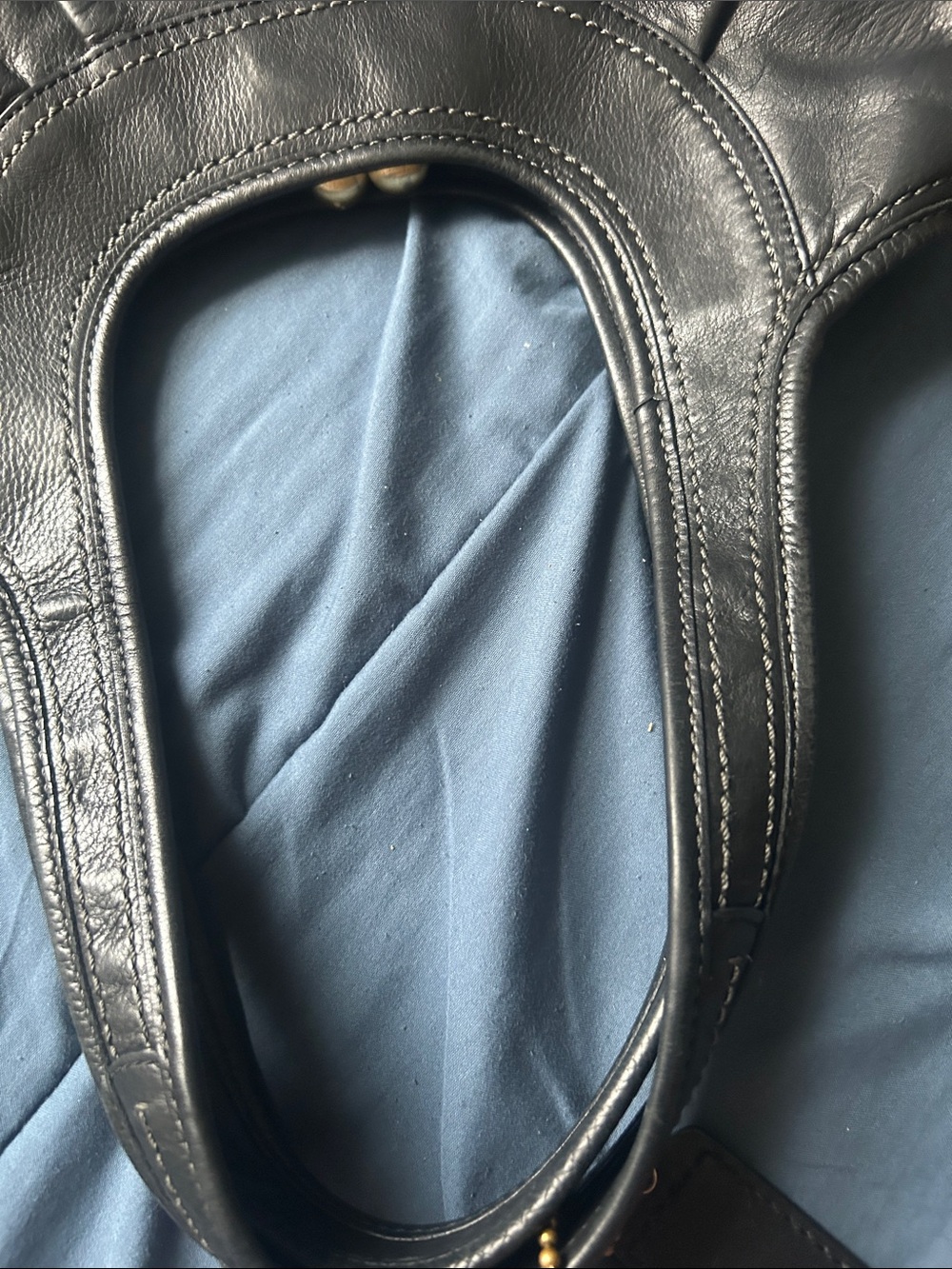 Coach Black Leather Shoulder Bag with Gold Accent - Picture 13 of 14